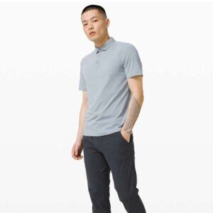 Lululemon Men’s Evolution Short-Sleeve Polo Shirt Size XXL in Chambray Color